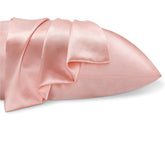 Juego de 2 fundas de almohada de seda satinada, ideales para el cabello y la piel, color coral, tamaño estándar, supersuaves, con cierre de sobre (tamaño 20 x 26 pulgadas). Marca BEDELITE.